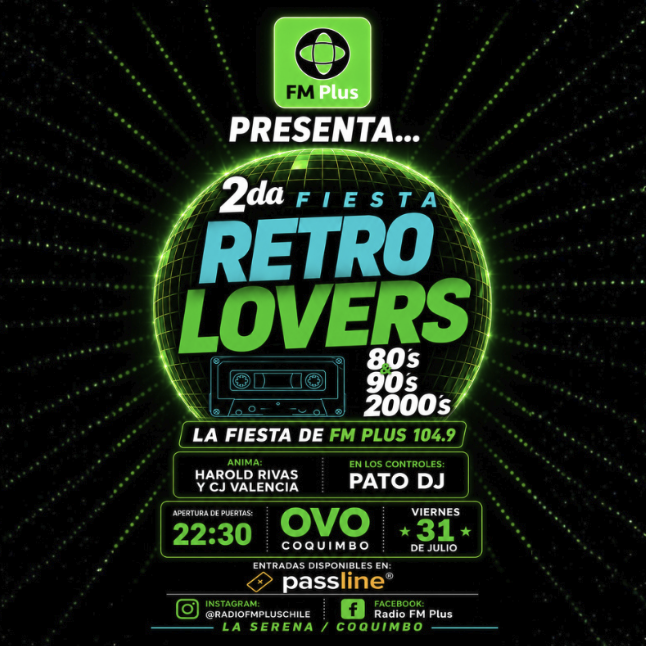 2da Fiesta Retro Lovers - OVO Night Club Viernes 31 Julio